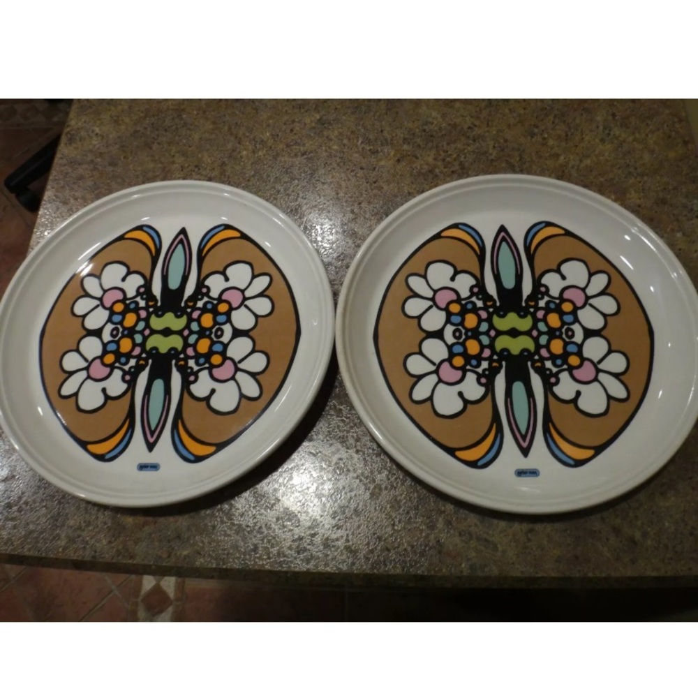 1960'S PETER MAX CHINA PLATES PSYCHEDELIC DESIGN‎
